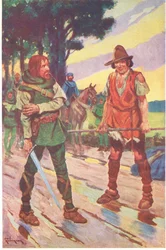 "Én nem - felelte a koldus. "A harc nem az én döntésem volt". (színes litográfia)