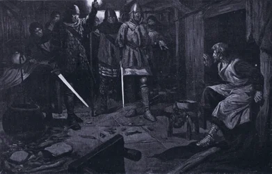 William Wallace elfogása AD1305 (litográfia)