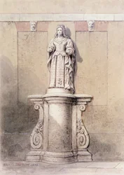 Anna királynő szobra a Queen Square keleti végén, 1851