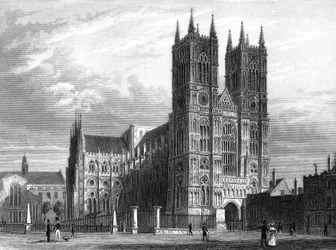 Westminsteri katedrális, London 1858 (metszet)