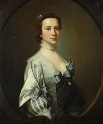 Hölgy portréja Van Dyck-ruhában (olaj, vászon)