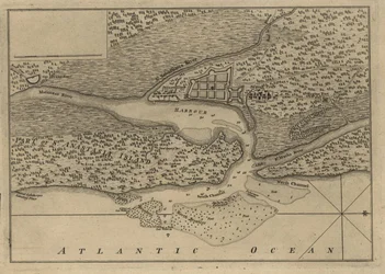 (Szent Ágoston városának és kikötőjének terve. LOC 75693262