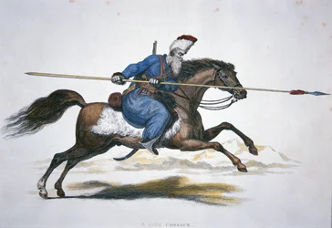 Orosz Don-kozák, 1820 körül (akvarell, papír)