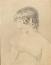Susan Bloxam mellszobrai, balra forgatva, 1818