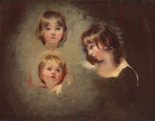 Emilia Mary, Juliana és Maria Boucherett fejtanulmányai (olaj, vászon)