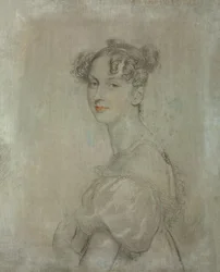 Dorothea von Lieven (Daria Khristoforovna Lieven), született Benckendorff (1785-1857) hercegnő portréja, 1812 körül (ceruza, szangvin és fehér szín, vászon).