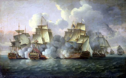 A HMS "Mediator" francia és amerikai hajókkal harcol
