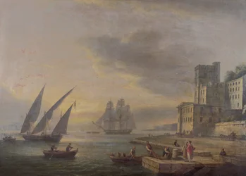 A nápolyi öböl Posillipóból, 1829 körül