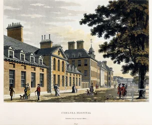 Chelsea Kórház, "A festői körút London városai és a Westminster Illustrated városain keresztül", 1792-1801