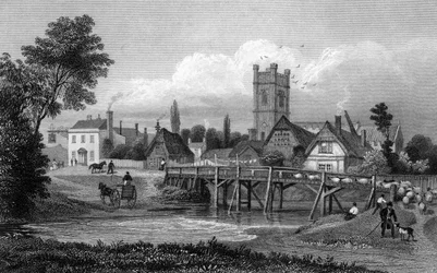 Easton, Great Dunmow közelében, Essexben, metszett Henry Adlard, 1832