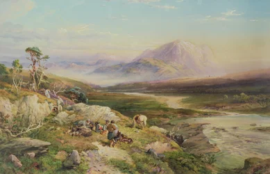 A forgatás vége, Loch Maree (akvarell papíron)