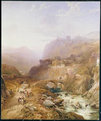 Figurák a Fort Leon alatti úton, Szicília, 1879