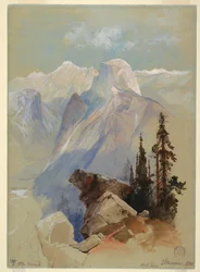 Rajz, Half Dome, Yosemite, 1873