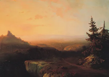 Hegyi jelenet, 1865 körül (olaj, vászon)