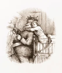 Elkapták! Illusztráció Mikulás, Thomas Nast
