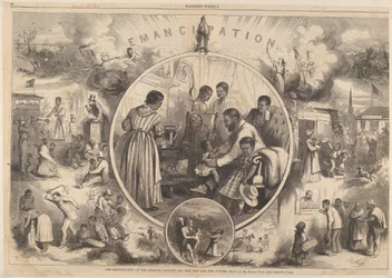 A feketék emancipációja - A múlt és a jövő, a Harpers Weeklyből, 1863. január 24.
