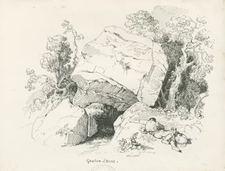 Biddulph - "Gawton Stone": toll- és tusrajz, 1836