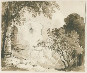Chartley Castle: ceruza- és mosórajz, nd [1837-1838]