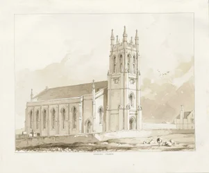 Coseley templom: szépia mosás rajza, nd [1841]