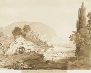 Dovedale - tájkép: szépia mosás rajz, nd [1817-1845]
