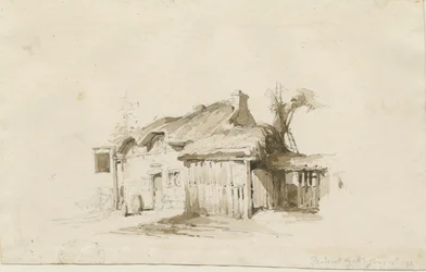 Fradswell - Cottage on Heath: ceruza és mosás rajz