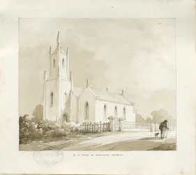 Hanford Church: ceruza és mosórajz, nd [?1838] (rajz)
