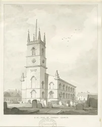 Hanley templom: szépia rajz, nd [?1838] (rajz)
