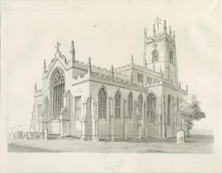 Penkridge Church: toll- és mosórajz, nd [1836] (rajz)