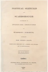Címlap, a Poetical Sketches of Scarborough, 1813., 1813. Alkotók: Thomas Rowlandson, Joseph Constantine Stadler, J. Bluck.