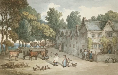 Egy parasztház Hengarban, Cornwallban, 1803 (wc, toll és tinta papíron)