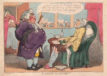 A Going, A Going!!, kocsma. 1813 (kézzel színezett metszet)