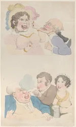 Egy férfi, akit egy nő elcsábított, és dohányzik egy vásárló, 1800., 1800.
