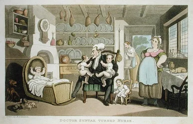 A Doctor Syntax nővér lett, William Combe 1812-ben megjelent „The Tour of Dr Syntax in search of the festői című könyvéből” (akvatinta)