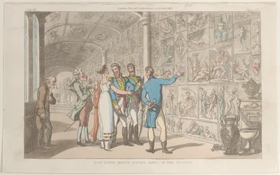 Don Luigi találkozik Donna Annával a múzeumban, Nápolyból és a Campagna Felice-ből: in..., 1815. június 1.