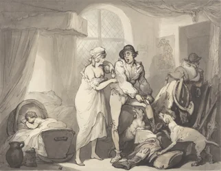 Négy óra az országban, 1788-90 körül (grafit, toll, tinta és akvarell papíron)