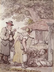 Molly Moggs és a plébános (toll és tus, akvarell)