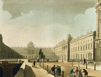 Somerset House, the Strand Ackermann „Microcosm of London” III. kötetéből, 1809-ben jelent meg