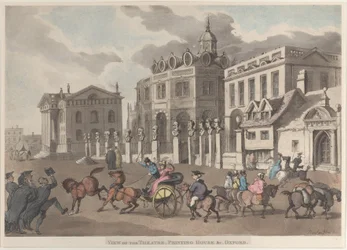 Kilátás a színházra, nyomdára stb. Oxford, 1810., 1810.