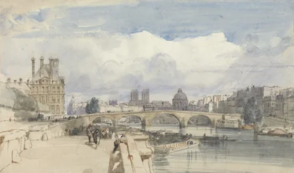 Le Pont Royal, Párizs, 1828 körül (papír nélkül)