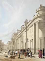 A Bank of England a Mansion House felé tekintve, „London As It Is”-ből, a művész által metszett és kiadott, 1842