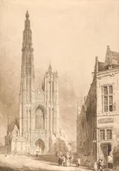 Kilátás az antwerpeni katedrálisra