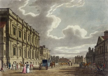 Whitehall, Westminster Londonban (színes akvatinta)