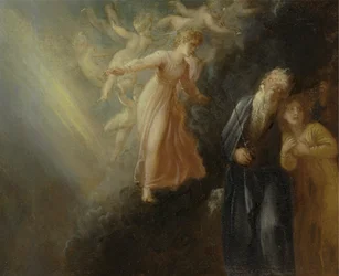 Prospero, Miranda és Ariel, a "The Tempest" I. felvonás ii. jelenetéből