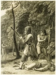 ?Robinson Crusoe először pénteken látja meg és menti meg emberét? a ?Robinson Crusoe élete és furcsa meglepő kalandjai, vagy York, Mariner? írta: Daniel Defoe