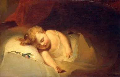 Gyermek alszik A rózsabimbó, 1841.