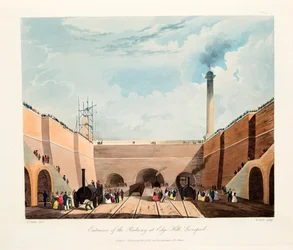 „A vasút bejárata az Edge Hillnél”, Liverpool, 1831