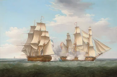 H.M.S. Ethalion hadjáratban a Thetis spanyol fregatttal a Finisterre-foknál, 1799. október 16., 1800.