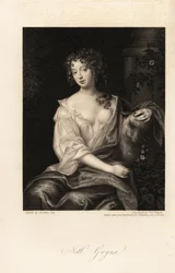 Nell Gwyn, a restaurációs színésznő, Rochester grófjának szeretője, II. Károly angol király régi szeretője