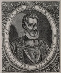 IV. HENRI francia és navarrai portréja (1553-1610) Tomas de Leu metsze (XVI. század)