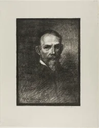 Steinlen, frontális nézet, fej jobbra